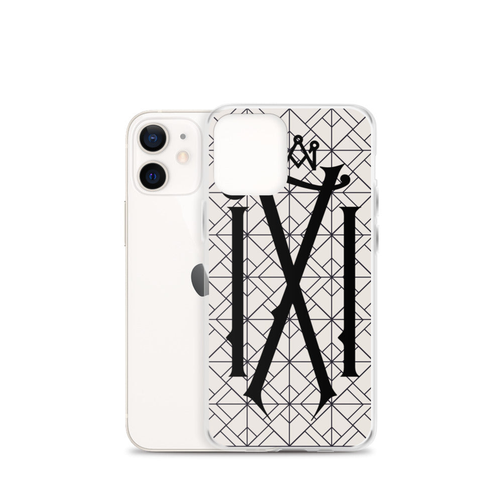 Gray Louis Vuitton Logo iPhone 12 Mini Case